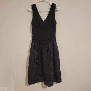 Jessica Howard Dress Size 12 Black Floral Monochrome‎ Whimsigoth Babydoll Midi